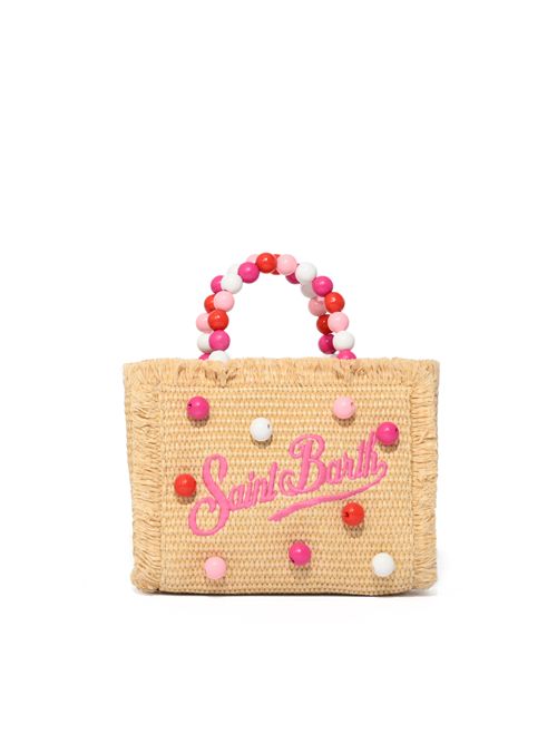 Borsa Vanity Mini Straw in rafia con manico perline Mc2 Saint Barth | VAMI00900347L